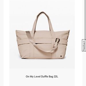 Lululemon On My Level Duffel Bag 22L